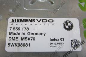 BMW E60 E90 БЛОК УПРАВЛЕНИЯ ДВИГАТЕЛЕМ DME 7559178 5WK98081