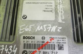 BMW E65 CAS БЛОК УПРАВЛЕНИЯ ДВИГАТЕЛЕМ 7801712 0281013253