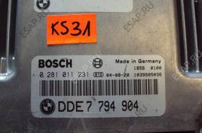 BMW E65 E66 7794904 0281011231 БЛОК УПРАВЛЕНИЯ ДВИГАТЕЛЕМ