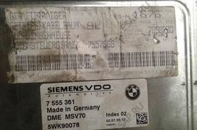 BMW E90 3.0i БЛОК УПРАВЛЕНИЯ ДВИГАТЕЛЕМ MSV70 SIEMENS