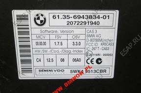 BMW E90 325i N53 БЛОК УПРАВЛЕНИЯ CAS3 7612455 5WK93750