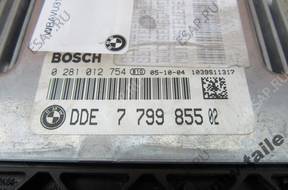BMW E90 БЛОК УПРАВЛЕНИЯ ДВИГАТЕЛЕМ 7799855 0281012754