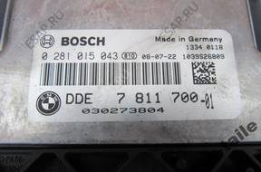 BMW E90 БЛОК УПРАВЛЕНИЯ ДВИГАТЕЛЕМ 7811700 0281015043