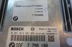 BMW E90 E91 2.0 D БЛОК УПРАВЛЕНИЯ ДВИГАТЕЛЕМ 7798180 BOSH