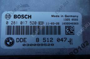 BMW E90 LIFT 2.0D БЛОК УПРАВЛЕНИЯ ДВИГАТЕЛЕМ 0281017520