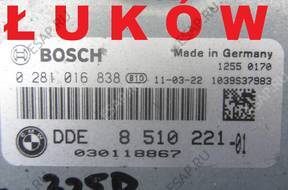 BMW E90 N57D30 325D БЛОК УПРАВЛЕНИЯ 0281016838 8510221