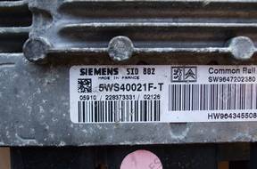CITROEN C3 1.4 HDI 5WS40021F БЛОК УПРАВЛЕНИЯ ДВИГАТЕЛЕМ