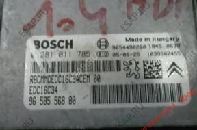 citroen c3 c2 1.4 БЛОК УПРАВЛЕНИЯ 0281011785 ,9658556880
