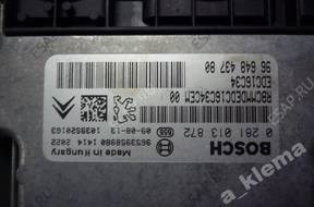 citroen peugeot БЛОК УПРАВЛЕНИЯ 0281013872 9664843780 2013 год