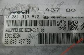 citroen  peugeot HDI БЛОК УПРАВЛЕНИЯ 0281013872