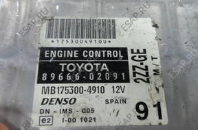 COROLLA E12 1.8 VVTLI БЛОК УПРАВЛЕНИЯ ДВИГАТЕЛЕМ 89666-02091