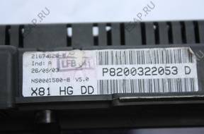 ДИСПЛЕЙ RENAULT ESPACE ПАНЕЛЬ ПРИБОРОВ P8200322053 D