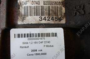 двигатель 1,2 16V D4F D740 Renault P Modus