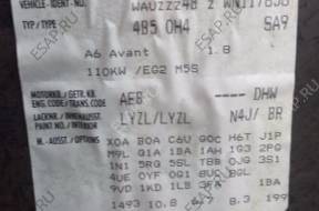 двигатель AUDI A6 C5 1.8T  AEB  180TY л.с.