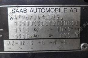 двигатель БЕЗ OSPRZTU SAAB 93  TDI  249TY,