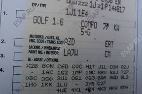 двигатель комплектный Golf IV 4 1,6 16v  AZD Leon Bora