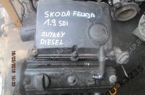 двигатель SKODA FELICIA 1.9 SDI 1998 год КОМПЛЕКТ AEF