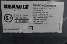 двигатель VOLVO RENAULT PREMIUM 410-450 DXI 180ty.л.с.