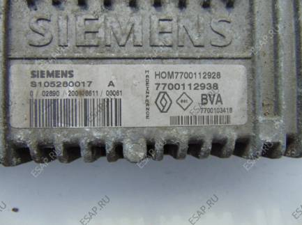 ЭБУ SIEMENS S105280017A HOM 7700112928 7700112938 RENAULT