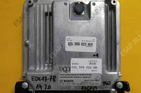 ECU AUDI A4 2.0 03L906022MR 0281015580 EDC17-78