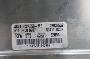 ECU БЛОК УПРАВЛЕНИЯ  FORD MONDEO MK3 2.0 4S7112A650ME