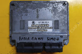 ECU SKODA FABIA 1.4 047906033A 5WP4419307 SIMO-7