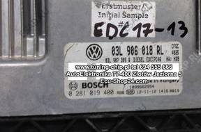 ECU VW SHARAN 03L906018 год,L 0281019400 _EDC17-13