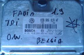 FABIA 1.9TDI ЗАМОК ЗАЖИГАНИЯ БЛОК УПРАВЛЕНИЯ ПАНЕЛЬ ПРИБОРОВ 038906019AF