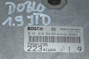 FIAT DOBLU 1.9 JTD БЛОК УПРАВЛЕНИЯ ДВИГАТЕЛЕМ 0281010344