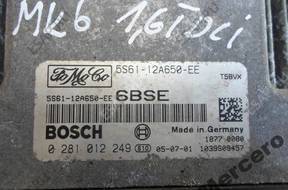 FIESTA 1.6 TDCI БЛОК УПРАВЛЕНИЯ 0281012249 5S6112A650EE
