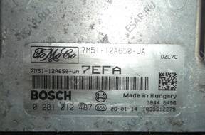 FORD FOCUS 1.6 HD БЛОК УПРАВЛЕНИЯ 7M51-12A650-UA 7EFA