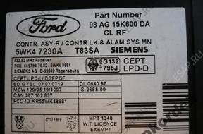 Ford Fous 2.0 Zetec - БЛОК УПРАВЛЕНИЯ 98AG 15K600 DA