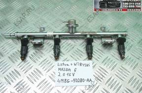 Форсунка Mazda 6 02 2007 год 2.0 16v ТОПЛИВНАЯ РАМПА wtryskow