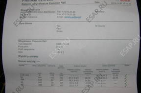 Форсунка  RENAULT 2.0 DCI 0445110338 2012 год.