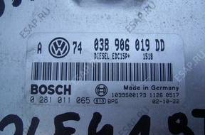 GOLF 4 1.9 TDI 105 PS БЛОК УПРАВЛЕНИЯ ИММОБИЛАЙЗЕР КОМПЛЕКТ