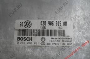 golf 4 bora A3 БЛОК УПРАВЛЕНИЯ 1.9 TDI 038906019AM