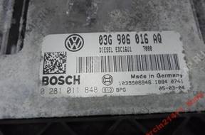 golf 5 V 2.0 tdi БЛОК УПРАВЛЕНИЯ 0281011848 ,,03G906016AQ
