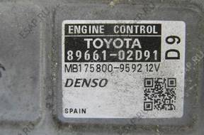 КОМПЛЕКТ БЛОК УПРАВЛЕНИЯ Auris 2.0 D4D 07-10 89661-02D91