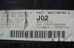КОМПЛЕКТ БЛОК УПРАВЛЕНИЯ BSI ЗАМОК ЗАЖИГАНИЯ PEUGEOT 307 1.6 HDI