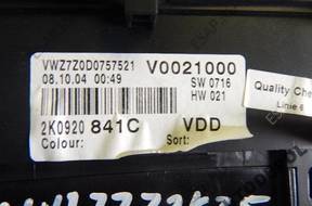 КОМПЛЕКТ БЛОК УПРАВЛЕНИЯ ПАНЕЛЬ ПРИБОРОВ CADDY 0281011541
