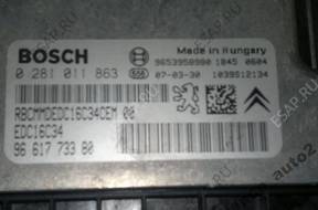 КОМПЛЕКТ BSI БЛОК УПРАВЛЕНИЯ PEUGEOT 307 1.6 HDI 9661773380