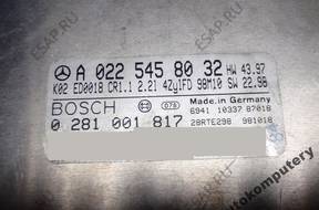 КОМПЛЕКТ КОМПЛЕКТ MERCEDES a0225458032 0281001817