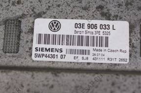 КОМПЛЕКТ START VW POLO 9N 1.2 БЛОК УПРАВЛЕНИЯ 03E906033L