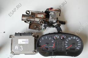 КОМПЛЕКТ ЗАЖИГАНИЯ БЛОК УПРАВЛЕНИЯ AUDI A3 1,6 5WP4 193