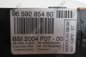 КОМПЛЕКТ ЗАЖИГАНИЯ БЛОК УПРАВЛЕНИЯ BSI CITROEN C2 C3 1.6 HDI