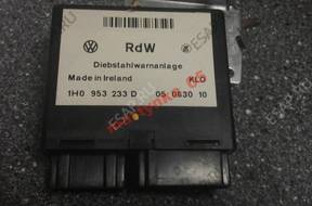 Komputr БЛОКА УПРАВЛЕНИЯ VW Golf  alarmu 1H0 953233D