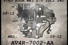 КОРОБКА ПЕРЕДАЧ AV4 год,-7002-AA FORD KUGA MK1 2.0 TDCI 2WD
