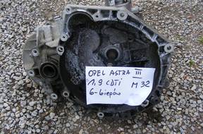 КОРОБКА ПЕРЕДАЧW OPEL ASTRA 1.9 CDTI 6-СТУПЕНЧАТАЯW M-32