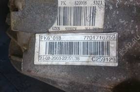 LAGUNA II 1.9 DCI F9K КОРОБКА ПЕРЕДАЧ PK6 018