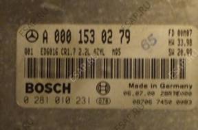 MERCEDES 2,2 CDI БЛОК УПРАВЛЕНИЯ 0281010231 A0001530279 MERCEDES 2,2 CDI БЛОК УПРАВЛЕНИЯ 0281010231 A0001530279